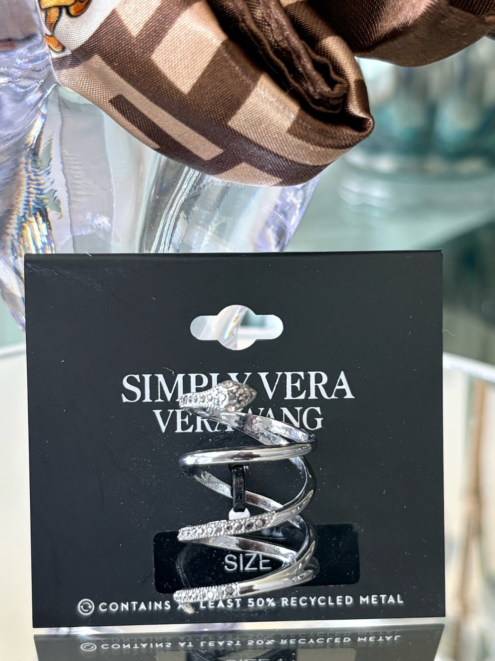 Simply Vera Vera Wang Spiral Snake Crystal Ring